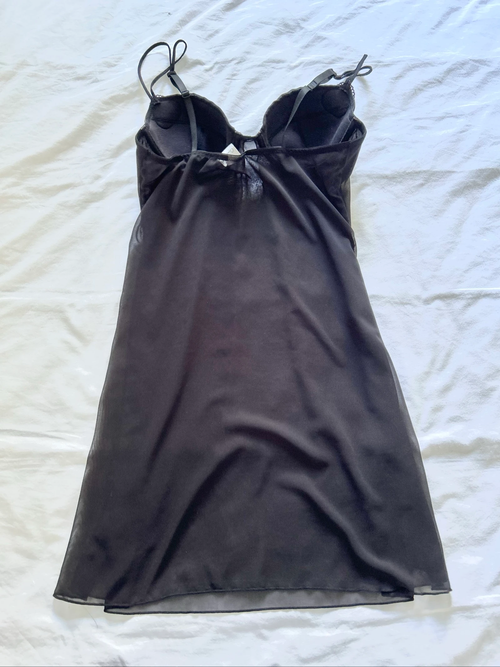 Zwarte babydoll met harde cup en voorsluiting polyester Maat M 38 Cannelle – photo 6